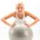 AQUA SPORT POWERSTRECH ANTIBURST GYMNASTIKKBALL GRÅ 65CM AS0065 bilde 5