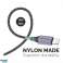 Cable Nylon gris 2m  USB A a Lightning/Apple  2 4A fotografía 1