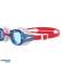 SPEEDO SCHWIMMBRILLE HYDROPURE JR WEISS BLAU ROT 8-126723083 Bild 2