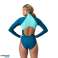 SPEEDO WOMEN'S SWIMWEAR L/S CLRBLCK ZIP 1 PC GREEN 8 00403316009 M image 5