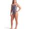 Жіночий купальник ARENA SWIMWEAR VIVID REPEAT, сірий, багатошаровий, 009068/580 D34 зображення 2