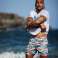 AREENASHORTSIT MIESTEN AREENA VESIPRINTIT BEACH BOXER AO VALKOINEN TURKOOSI MULTI 007153/181 XXL kuva 3