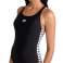 КУПАЛЬНИКИ ARENA ЖІНОЧІ ARENA ICONS КУПАЛЬНИК RACER BACK SOLID BLACK WHITE 005041/510 D34 зображення 3