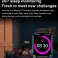 Sport Smartwatch BLÅ 2.01" AMOLED-skjerm, IP67 vanntett, lang batterilevetid, trådløs samtale bilde 2