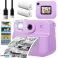 48MP Instant Print Camera with Dual Lens and 1080P HD Video - Pink image 4
