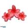 Barrette à cheveux grande XL triple fleur rose 7 x 11cm SP386 photo 2