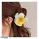 Fermoir pince à cheveux XL fleur HIBISKUS OMBRE jaune 7.5 x 7.5cm SP385 photo 2
