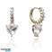 Ohrringe aus Edelstahl, plattiert mit 14 Karat Gold und Zirkonia, HEART KST3328 Bild 2