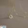 Necklace stainless steel gold-plated 14k gold, delicate with cubic zirconia NST2167 image 3