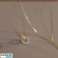 Necklace stainless steel gold-plated 14k gold, delicate with cubic zirconia NST2167 image 4