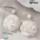 Hängende Ohrringe, spektakuläre Spitze Blume, creme ROSE Ohrstecker K1708 Bild 2