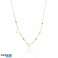 Halskette Edelstahl vergoldet 14k Gold, Herzen, Kugeln NST2033 Bild 1
