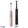 Oral B Pro 3 3900N Diş Fırçası Siyah Pembe İkili Paket Mix Kılıf Başlıkları Siyah Pudra Pembe fotoğraf 2
