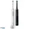 Oral B Pro 3 3900 zobu birste, melns, balts, divu iepakojumu 8 precizitātes zams. attēls 1