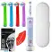 Oral B Vitality Pro 103 Dondurulmuş Diş Fırçası 4x Yedek Başlık EB 10A Renkli Kılıf Beyaz fotoğraf 6