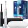 Oral B Pro 3 3900 zobu birste Melnā baltā divu iepakojumu futrālis Melnbalts attēls 4