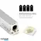 LED Dual Cabinet Light με αισθητήρα IR, αισθητήρα λυκόφωτος και αισθητήρα εγγύτητας, αυτοκόλλητη ταινία + μαγνητική, με μπαταρία, ασημί, REV εικόνα 4