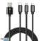 USB-кабель для зарядки JB Connect 3-в-1 1 1 м — USB-A к USB-C, Micro-USB и 8-контактный – для Apple iPhone, смартфона, iPad, планшета изображение 1