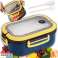 LUNCH BOX with cutlery 21 x 14.5 x 8cm navy blue PJM44GRAN image 3