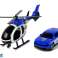 Set Polizei Abschleppwagen Auto Hubschrauber Sound Licht Bild 4