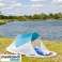 Strandtent 220x120x90cm turquoise grijs foto 4