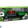 Camion avec remorque grue entraînement par friction sons bois vert 1:16 photo 5