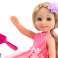 Poupée Cheveux Longs Robe Rose Barrette Brosse 38cm photo 2