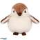 Plush mascot cuddly bird sparrow brown 12cm image 1