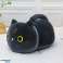 Plüsch kuschelige Maskottchen Katze mit langem Schwanz schwarz 40cm Bild 1