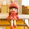 Doll Rag Soft Plüsch Rotes Kleid mit Rüsche 45cm Bild 1