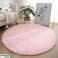 Plush Soft Rug Round Non-slip Light Pink 122cm image 2