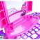  tocador conjunto de cosméticos espejo luces rosa fotografía 5