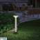 Solarlampa LED Maclean med sensor 3 lägen inbäddad Li ion 18650 IP44 3 7V 1200 mAh Matt krom MCE465 C/M bild 1