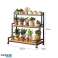 Blomsterstativ, hylde, 3-plan blomsterstativ, 120 x 40 x 95cm, sort SZ47CZ billede 5