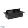 Toma de corriente empotrada en la superficie con borde grueso. 2x2P Z. 3 puertos USB. negro fotografía 76