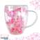 Thermo glass with hydrangea inside roses 300 ml 1 pc SZK77 image 5