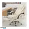 BOSS swivel office chair with footrest - cream LEATHER KO22K image 2