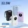 Powerbank mit Power Display Weiß, 10000mAh, integriertem Typ-C- und Typ-A-Ausgangskabel Bild 4