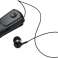 Lavalier langattomat kuulokkeet Bluetooth, 20 cm sisäänvedettävä johto pidikkeellä, musta, ladattava mikro-USB FBT10 kuva 1