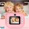 Mini fotocámara instantánea rosa para niños, 32 GB de almacenamiento y bolígrafos de colores incluidos, rollos de película adicionales, compatibilidad con MP3 fotografía 5