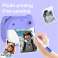 Mini cámara de fotos instantánea cian para niños, 32 GB de almacenamiento y bolígrafos de colores incluidos, rollos de película adicionales, compatibilidad con MP3 fotografía 3
