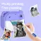 Mini fotocámara instantánea rosa para niños, 32 GB de almacenamiento y bolígrafos de colores incluidos, rollos de película adicionales, compatibilidad con MP3 fotografía 4