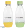 Flaschen SodaStream Fuse 0 5l 2er Pack grün/gelb SodaStream Entkalken Tabletten 10 Tabletten 200g Bild 1