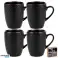Keramische mokken 270ml 4st zwart foto 1