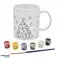 2x Schildermok met verf 350ml kerstboom foto 1