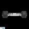 Rubberized cast iron dumbbells HEX 2x1 kg REBEL ACTIVE image 3