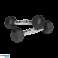 Rubberized cast iron dumbbells HEX 2x1 kg REBEL ACTIVE image 1