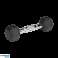 Rubberized cast iron dumbbells HEX 2x1 kg REBEL ACTIVE image 2