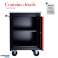 Artman Tool Cabinet – Black/Red – With Lock & Casters – Heavy-Duty Shop Storage image 2