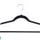 Set velours hangers antislip draaibare haak zwart 10 stuks foto 1